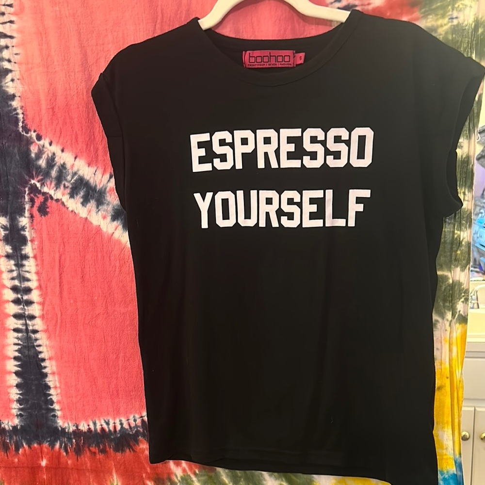 Boohoo Black 'Espresso Yourself' Women's Top